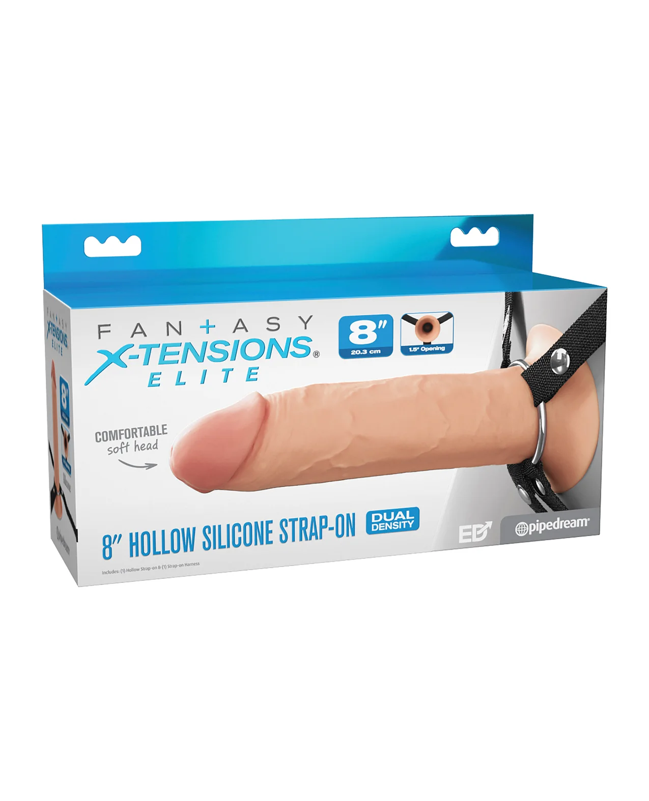 Fantasy X-Tensions Elite Silicone Hollow Strap-on w/Harness - Image 2