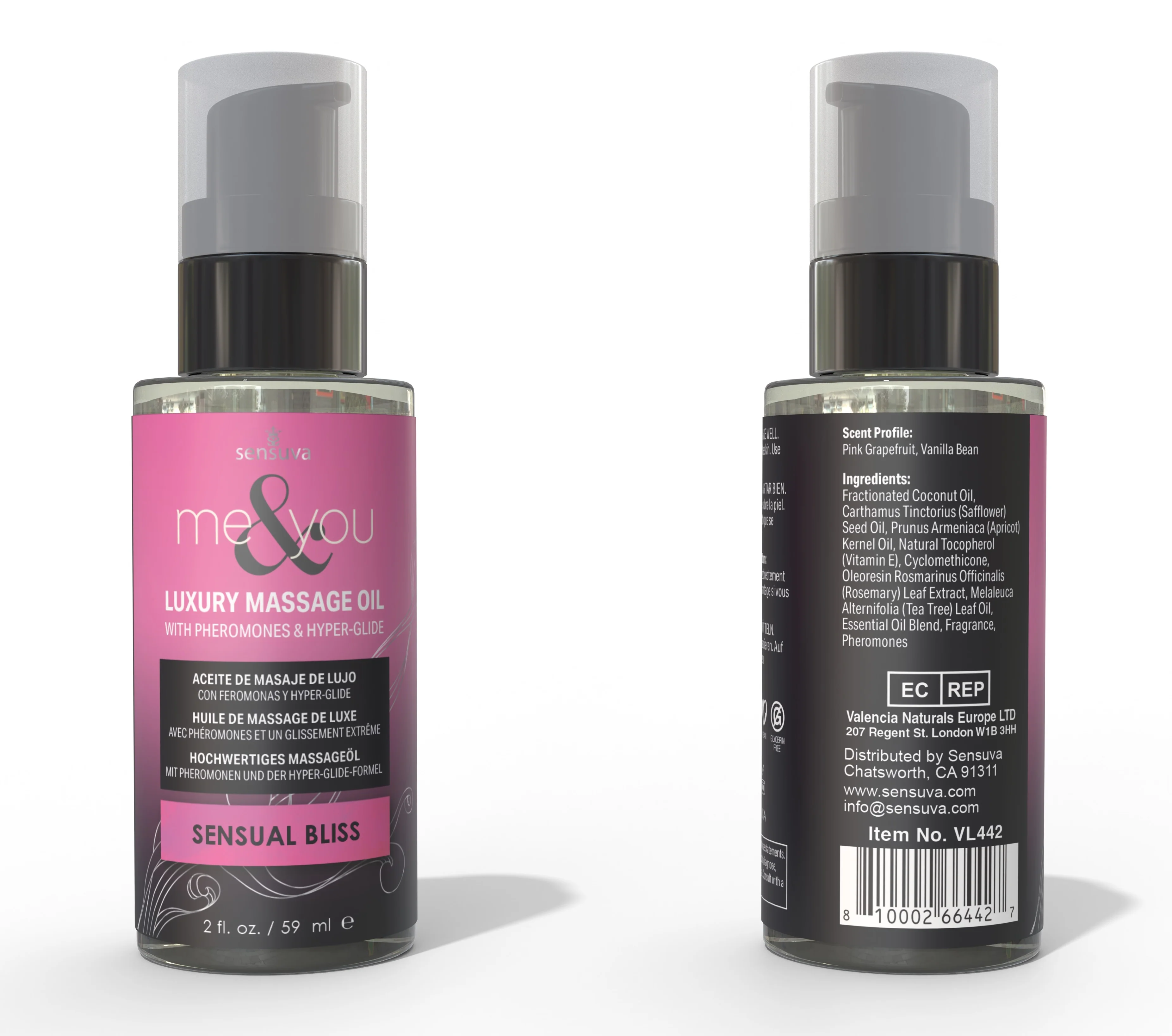 Sensuva Me & You Massage Oil - 2 oz Sensual Bliss
