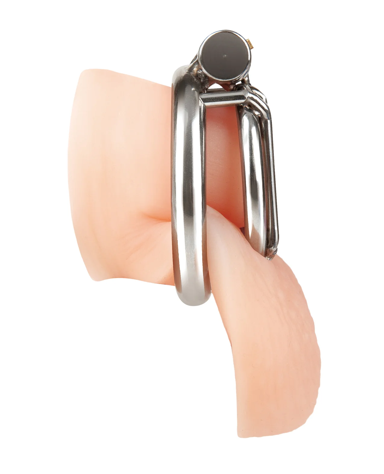 Stainless Steel Inverted Micro Jail Time Chastity Cage - Image 2