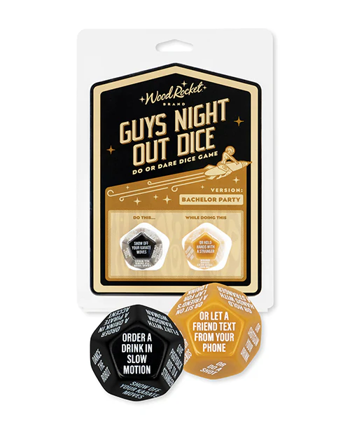 Wood Rocket Guys Night Out Dice Game